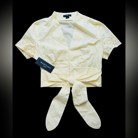 Guess Tops - Marciano By Guess Yellow Top Size L New